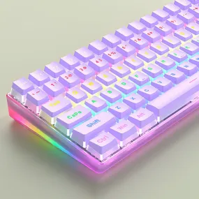 104 Keys Double Skin Milk Pudding PBT Keycap Set OEM Profile Double Color Injection Keycaps for Mechanical Keyboards