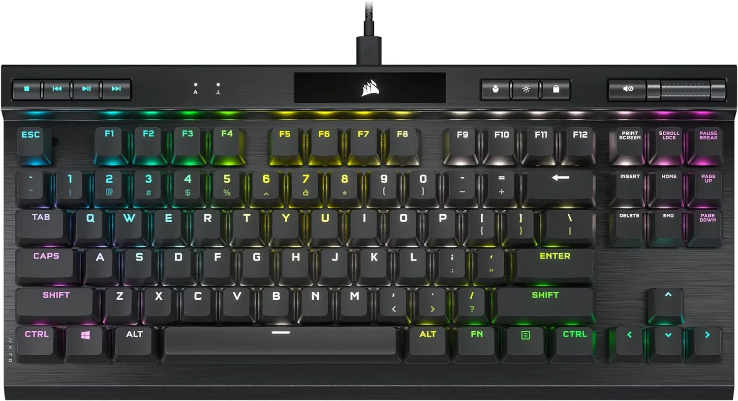 [12月聖誕優惠] Corsair K70 RGB TKL CHAMPION Series Optical-Mechanical Gaming Keyboard with PBT DOUBLE SHOT PRO Keycaps CH-911901A-NA