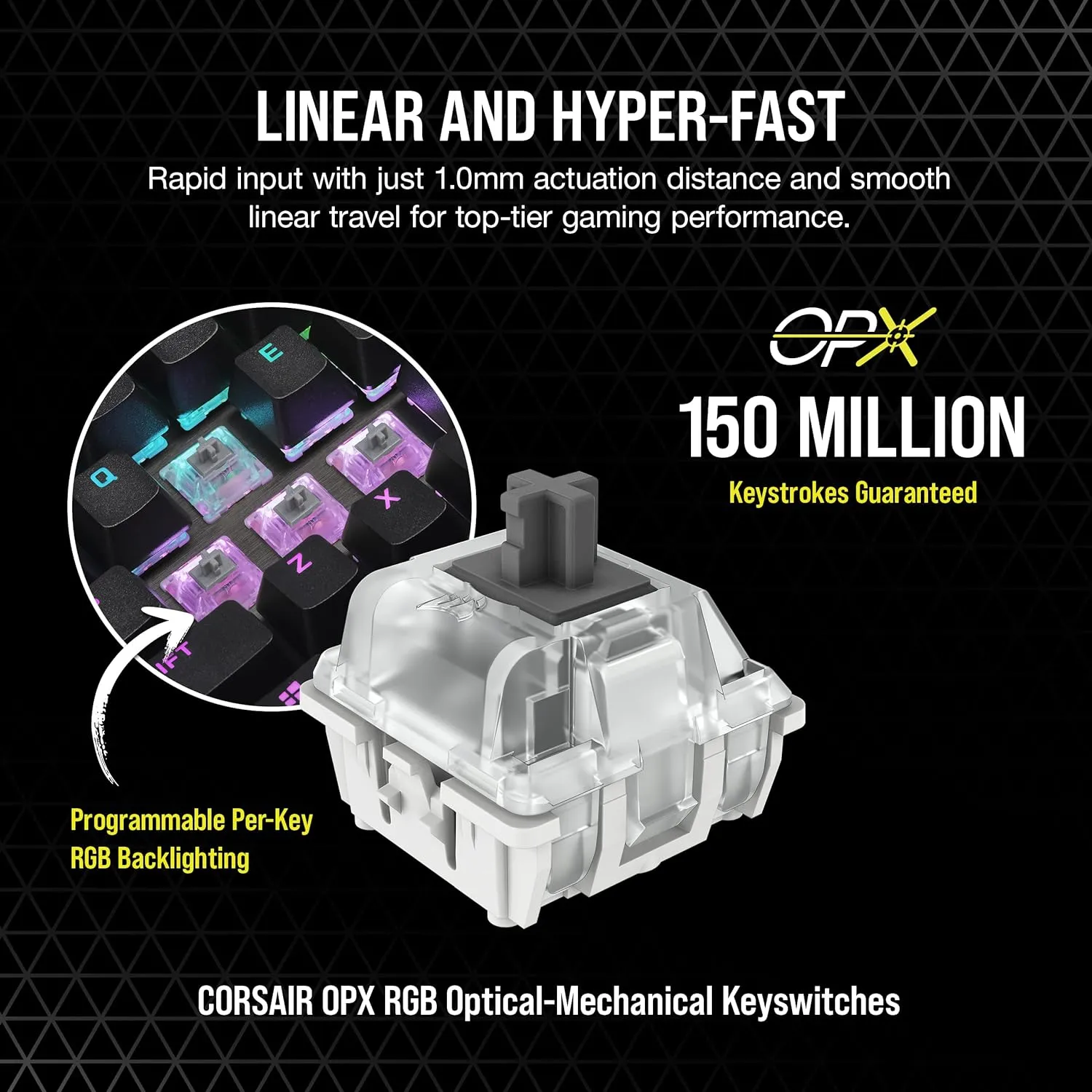 [12月聖誕優惠] Corsair K70 RGB TKL CHAMPION Series Optical-Mechanical Gaming Keyboard with PBT DOUBLE SHOT PRO Keycaps CH-911901A-NA