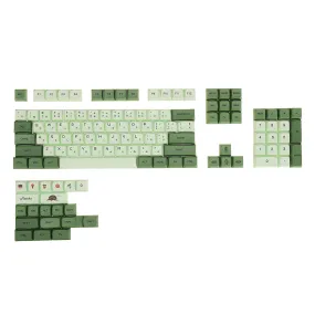 125 Keys Matcha PBT Keycap Set XDA Profile DYE-SUB English/Japanese Custom Keycaps for Mechanical Keyboards