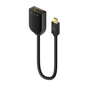 15cm Mini DisplayPort to DisplayPort Adapter Male to Female with 4K Support - Premium Series