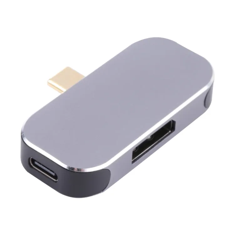 3 in 1 USB-C / Type-C Male to USB-C / Type-C Charging   USB   DP Female Adapter