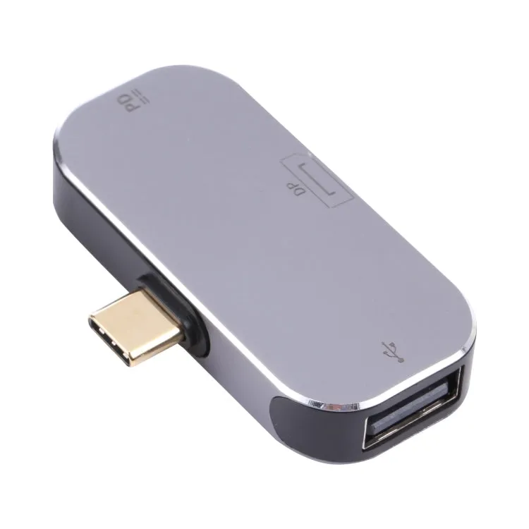 3 in 1 USB-C / Type-C Male to USB-C / Type-C Charging   USB   DP Female Adapter
