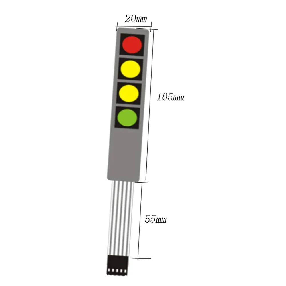4 Switch Keypad Membrane Switch DIY Keyboard Red/Yellow/Green