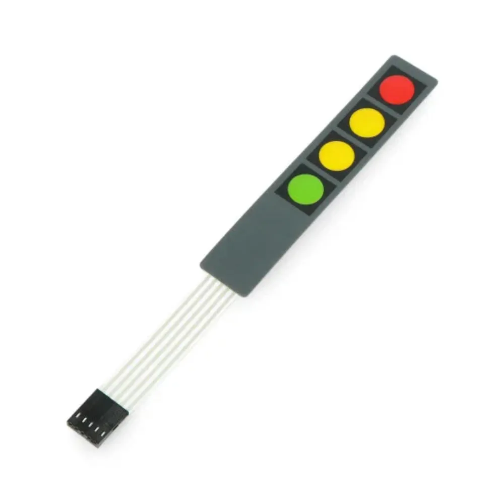 4 Switch Keypad Membrane Switch DIY Keyboard Red/Yellow/Green