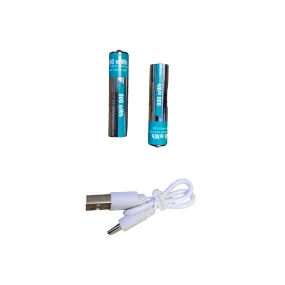 800mWh AAA Rechargeable Lithium Battery With USB Type-C Cable