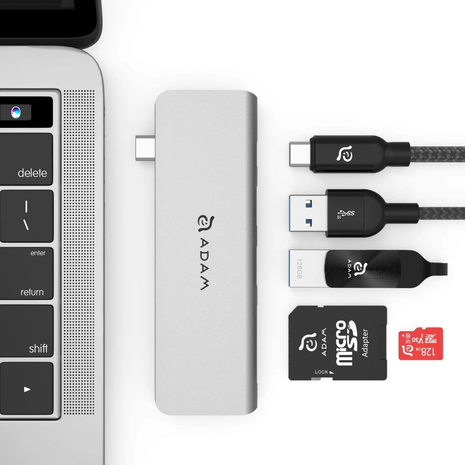 Adam Elements Casa Hub 5E 5in1 USBC Hub Card Reader Gray