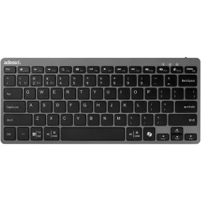 Adesso - Multi OS Bluetooth Scissor Switch Keyboard with CoPilot AI Hotkey - Black and Grey