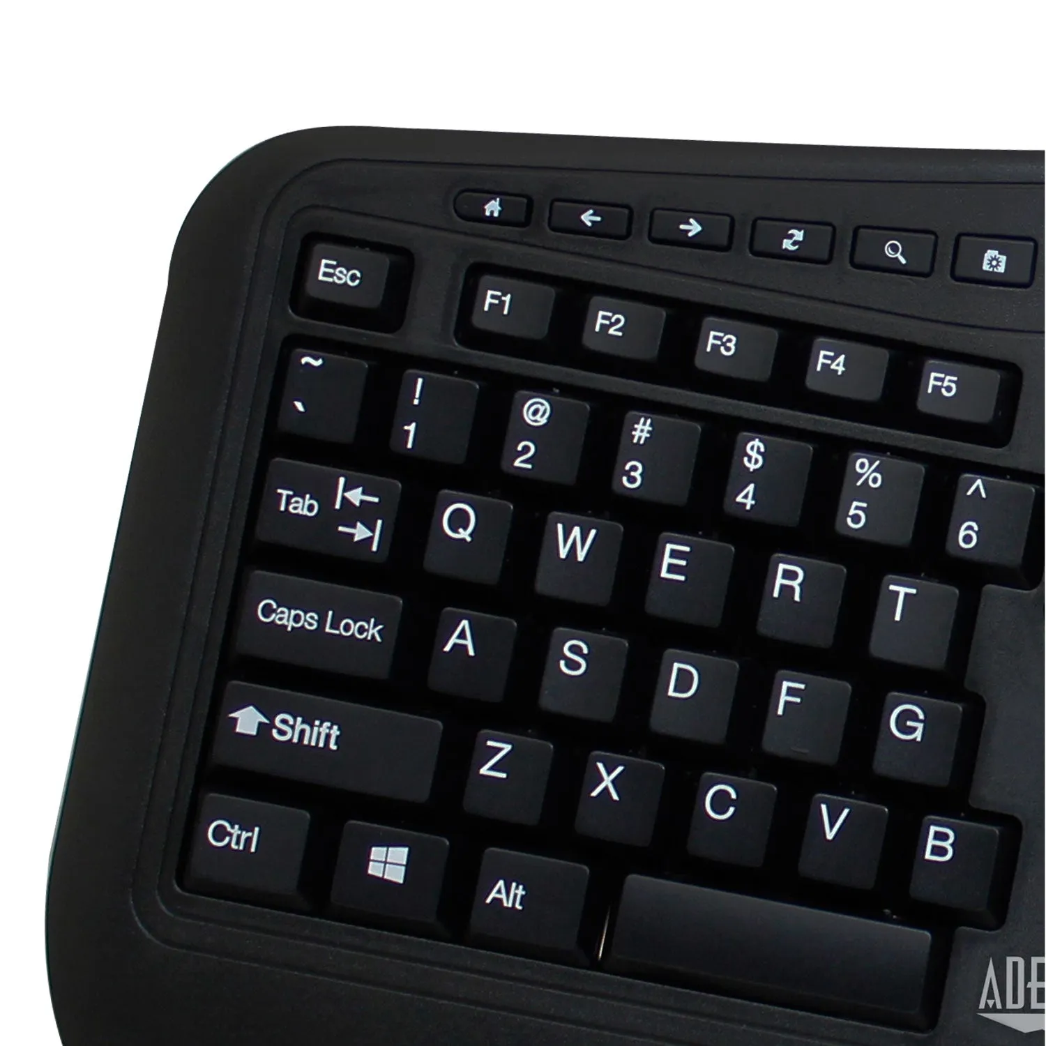 Adesso WKB-1500GB Tru-Form Media 1500 - Wireless Ergonomic Keyboard and Laser Mouse