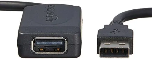 Amazon Basics USB-A 2.0 Extension Cable, for Printer, Mouse or Keyboard, Male to Female, 480Mbps Transfer Speed, 32 Feet, Black