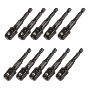 ARES 70390 - 10-Piece 1/2-Inch Drive 3-Inch Impact Grade Socket Adapter Set