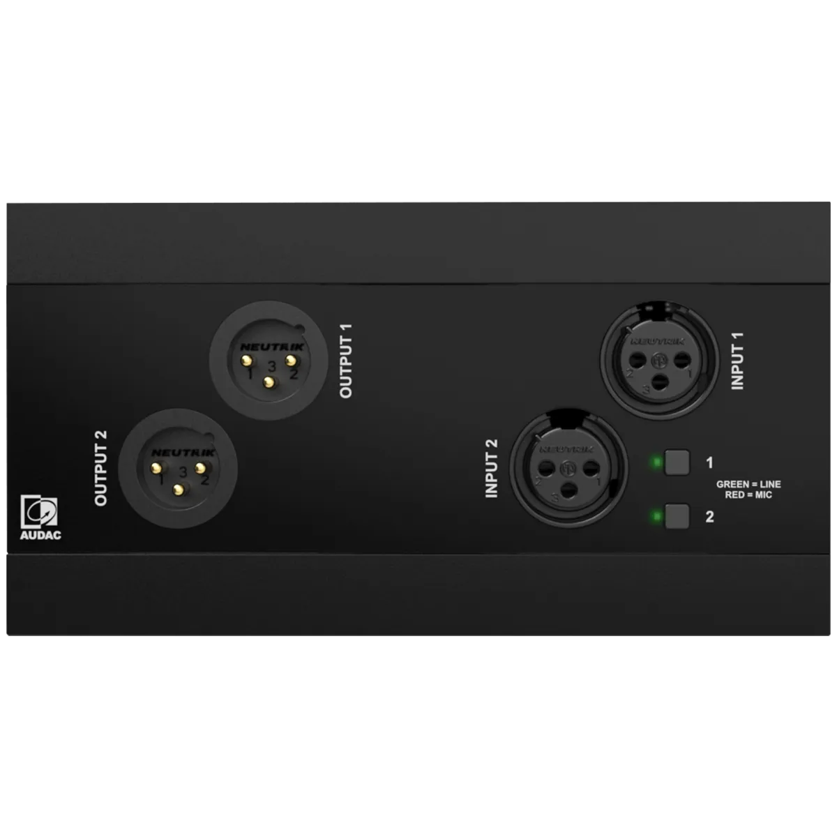 Audac NWP222/B Network Input & Output Panel (Black)