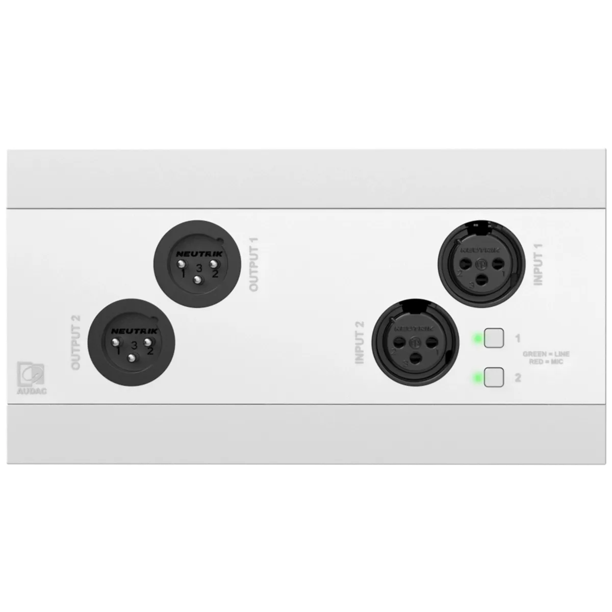 Audac NWP222/W Network Input & Output Panel (White)