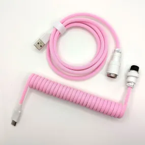 Ausmodshop Coiled Keyboard Cable - Marshmallow