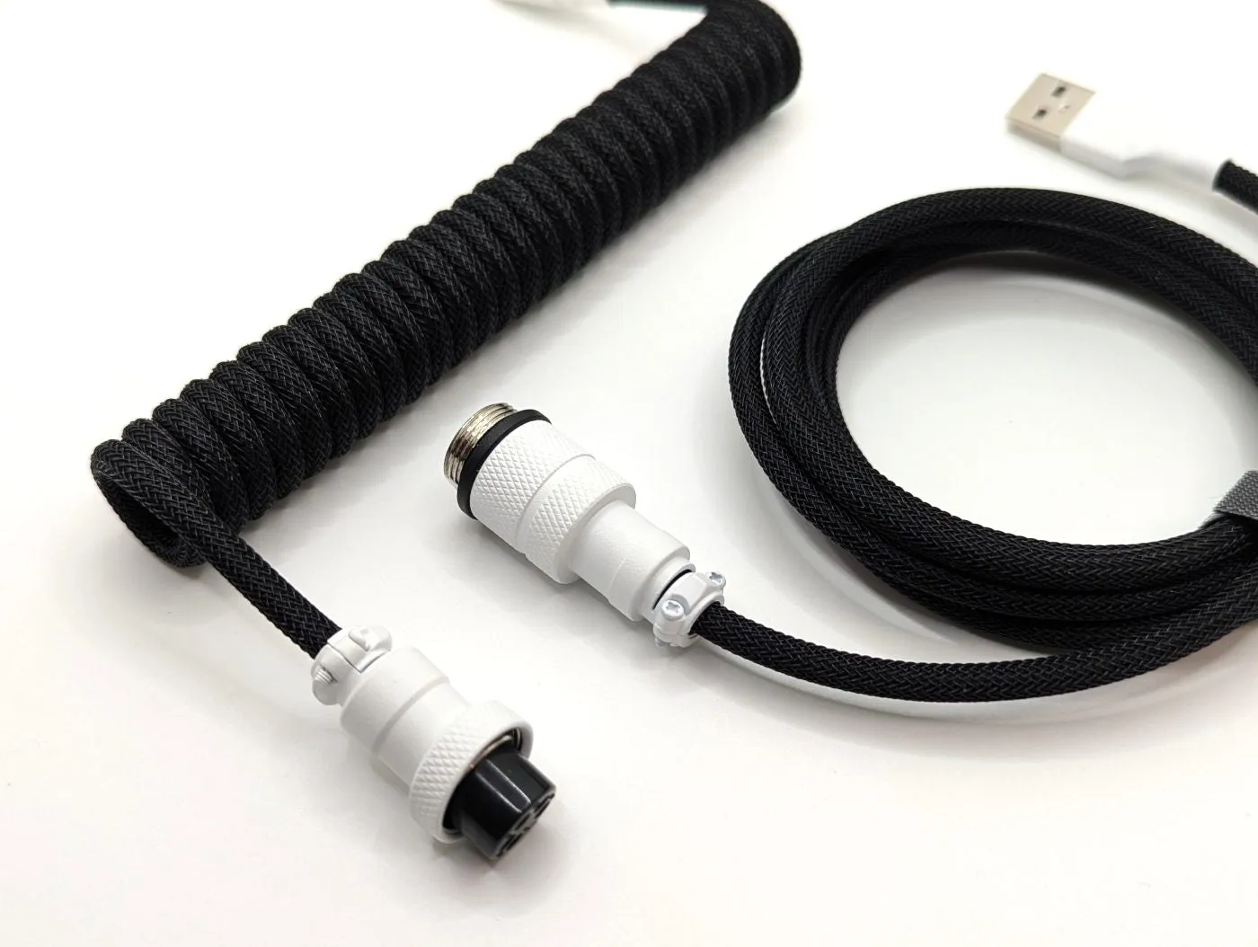 Ausmodshop Coiled Keyboard Cable - Panda