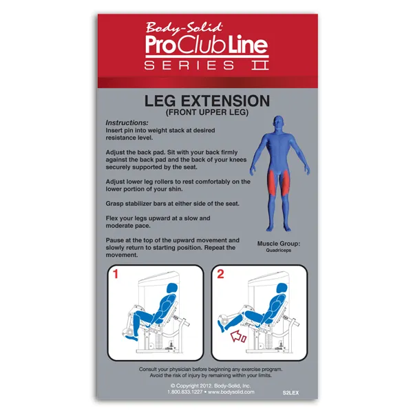 Body-Solid Pro Clubline Series II S2LEX Leg Extension Machine