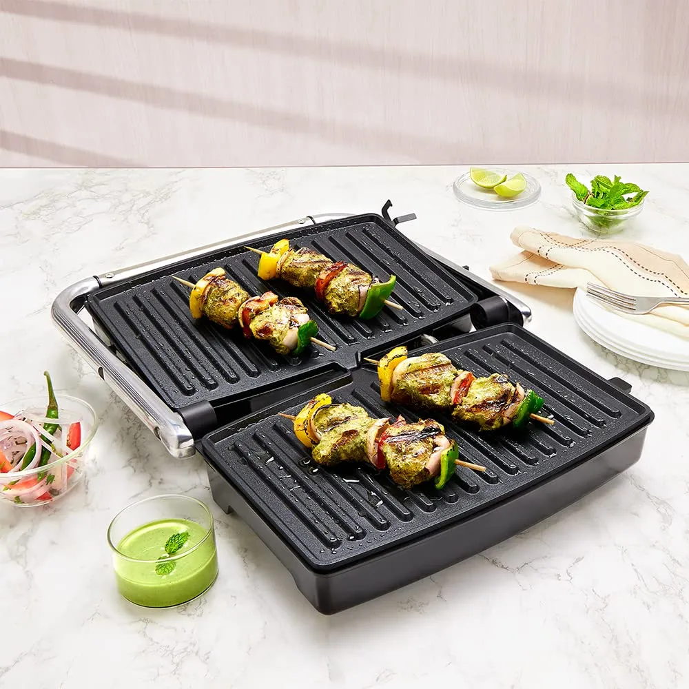 Borosil Jumbo 1500W Grill Sandwich Maker - 4 Sandwich Capacity, Non-Stick Plates