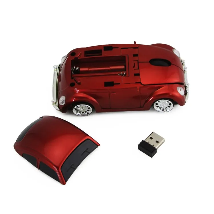 Car-Shaped Wireless Mouse with 1200 DPI and 3 Buttons