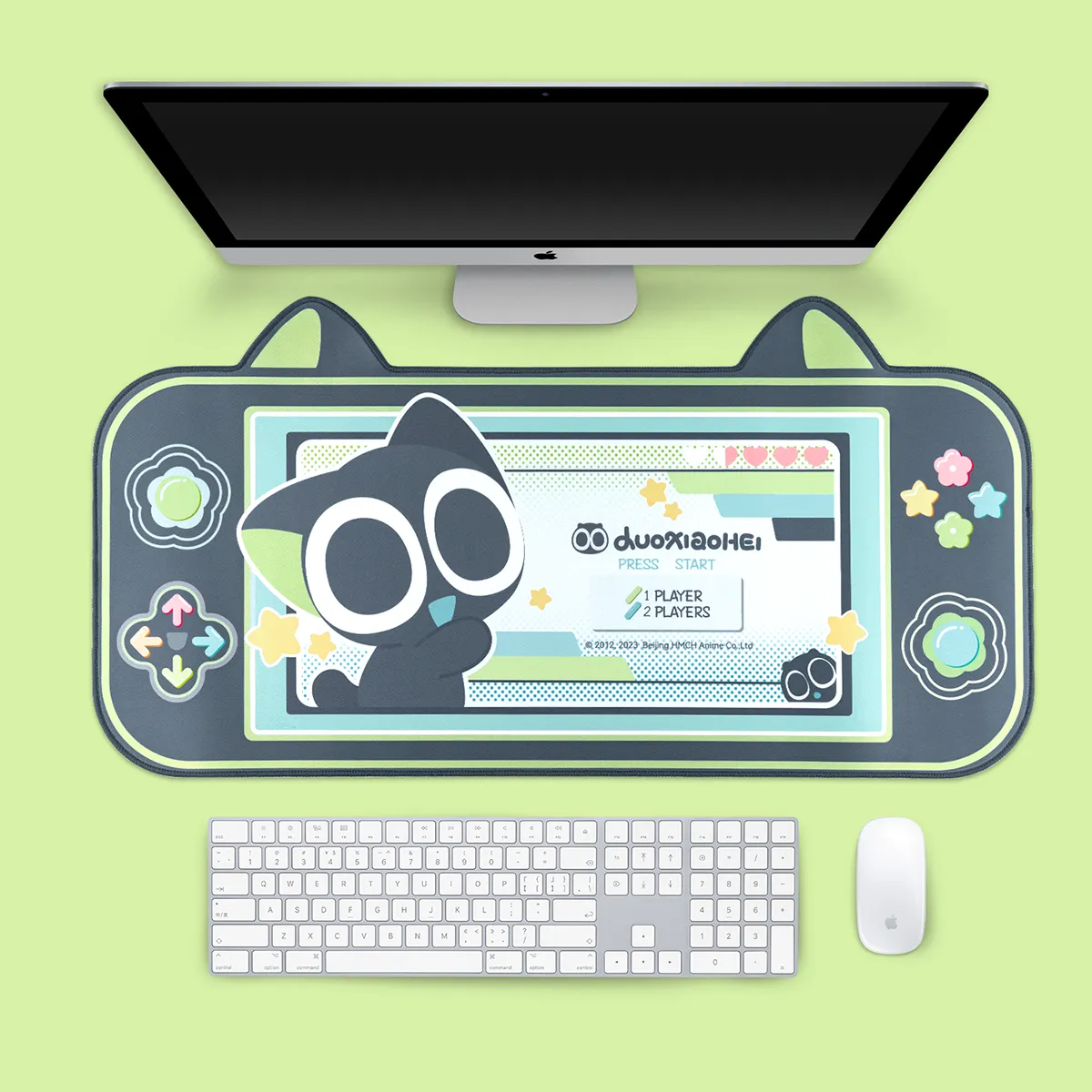Cartoon Black Kitty Mouse Pad