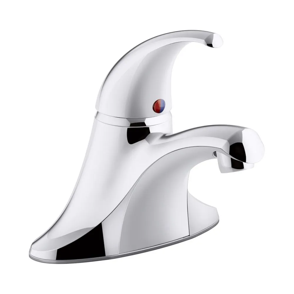 Coralais 4 in. Centerset Single-Handle Bathroom Faucet with Grid Drain and Vandal-Resistant Aerator