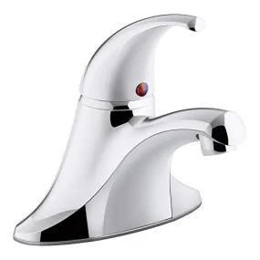 Coralais 4 in. Centerset Single-Handle Bathroom Faucet with Grid Drain and Vandal-Resistant Aerator