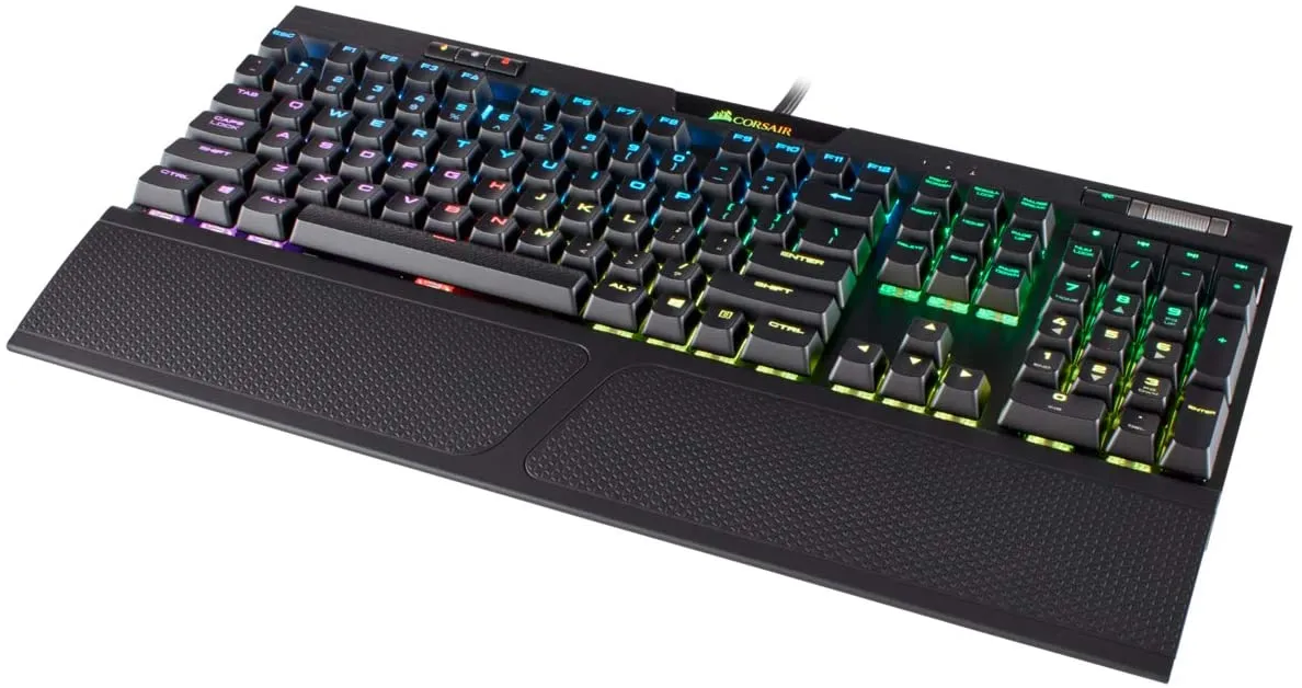 Corsair Keyboard K70 RGB MK.2 Rapidfire Mechanical Gaming Keyboard - USB Passthrough & Media Controls - Fastest & Linear - Cherry MX Speed - RGB LED Backlit