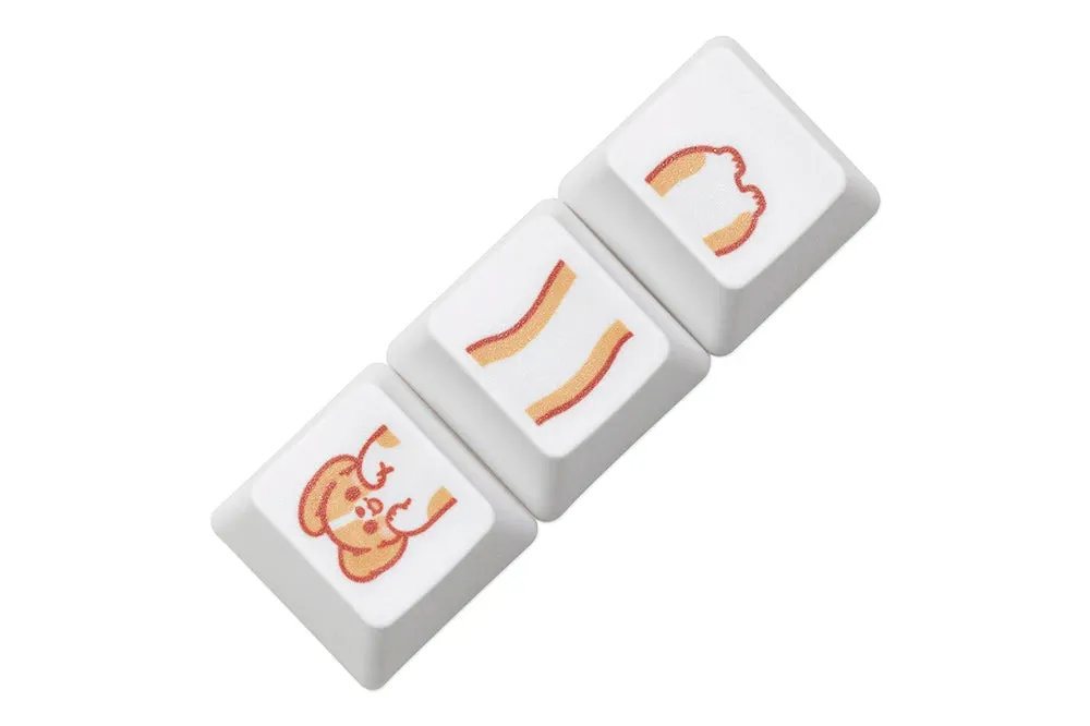 Cute Little Puppy Keycap Meme Keycap Dye Subbed keycaps for mx stem Gaming Mechanical Keyboards OEM Profile R4 Bunny Cat Shark