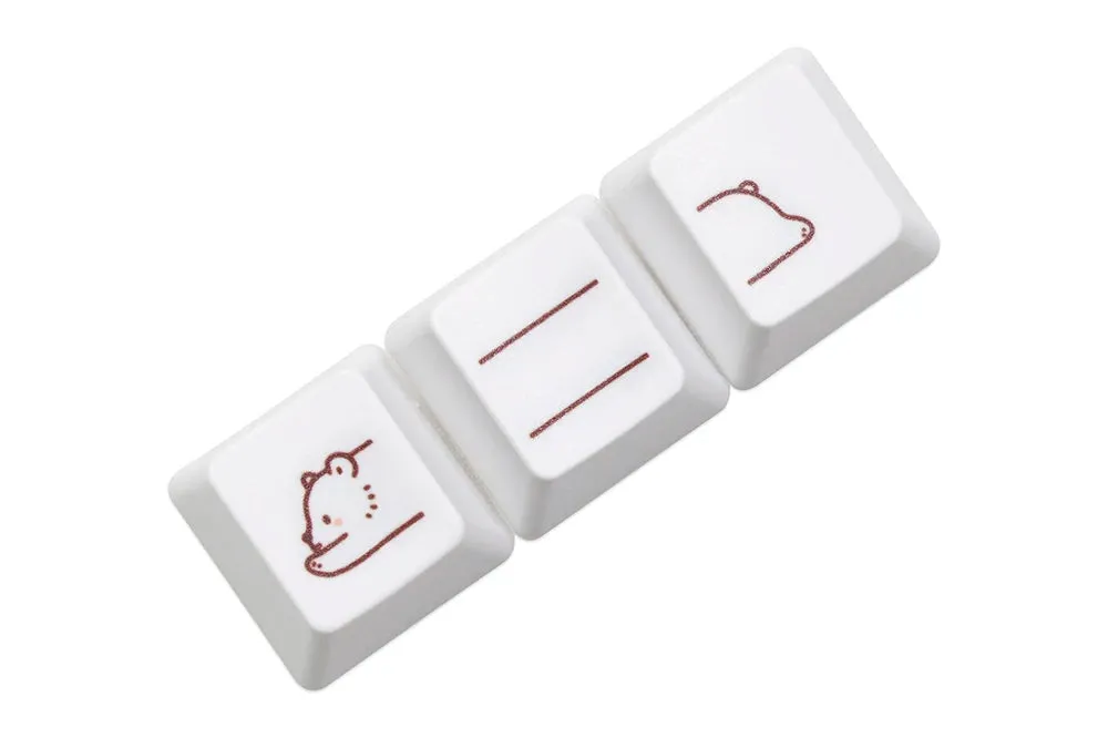 Cute Little Puppy Keycap Meme Keycap Dye Subbed keycaps for mx stem Gaming Mechanical Keyboards OEM Profile R4 Bunny Cat Shark