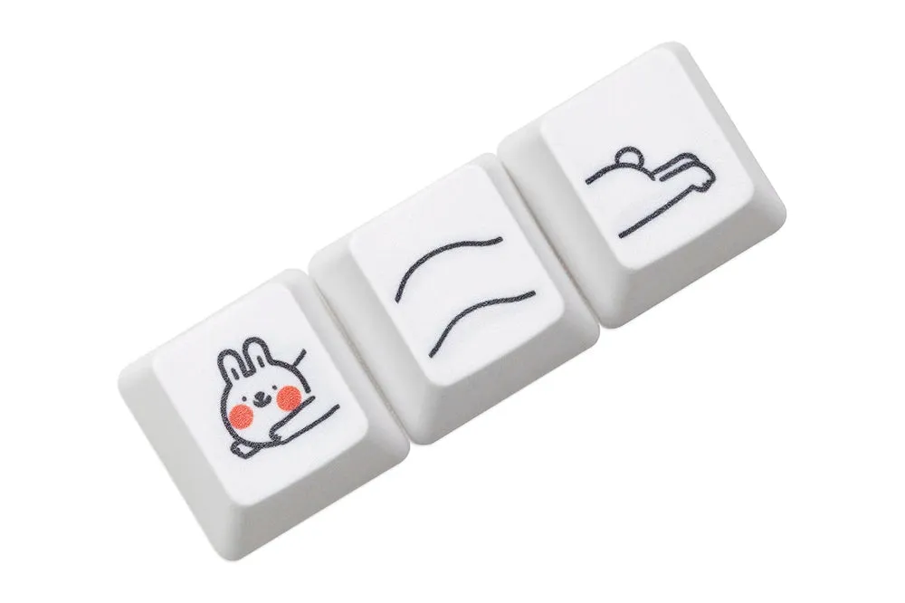 Cute Little Puppy Keycap Meme Keycap Dye Subbed keycaps for mx stem Gaming Mechanical Keyboards OEM Profile R4 Bunny Cat Shark