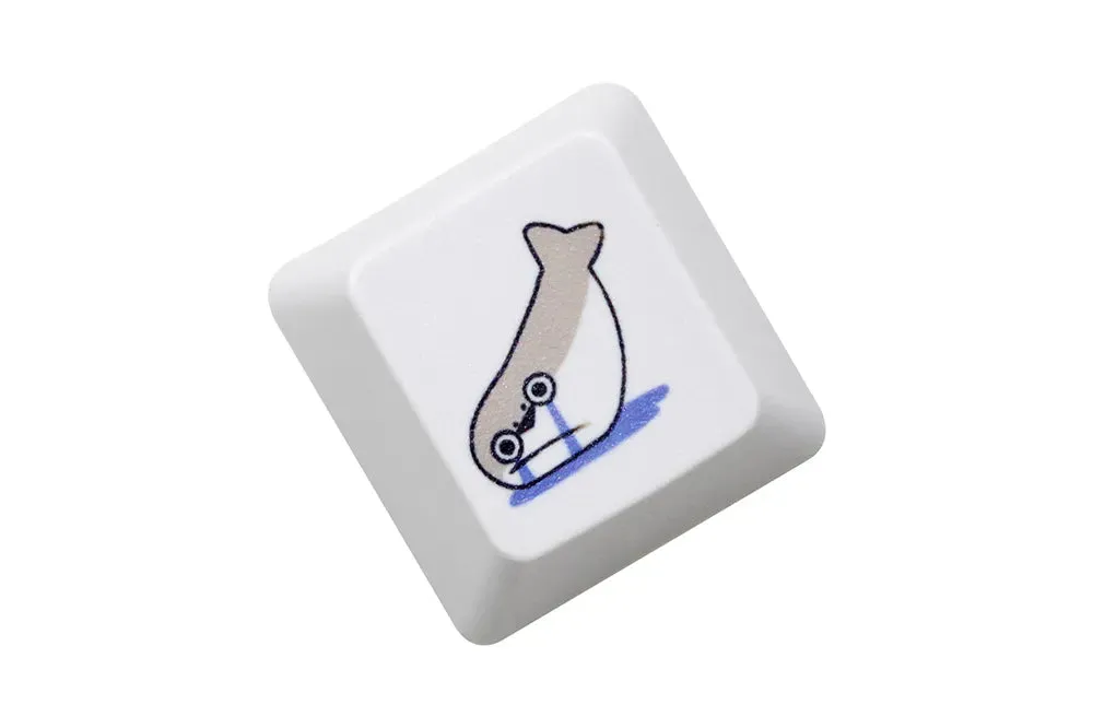 Cute Little Seal Keycap Meme Keycap Dye Subbed keycaps for mx stem Gaming Mechanical Keyboards Funny