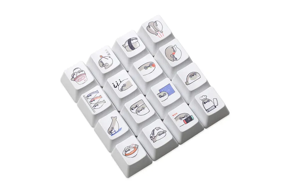 Cute Little Seal Keycap Meme Keycap Dye Subbed keycaps for mx stem Gaming Mechanical Keyboards Funny