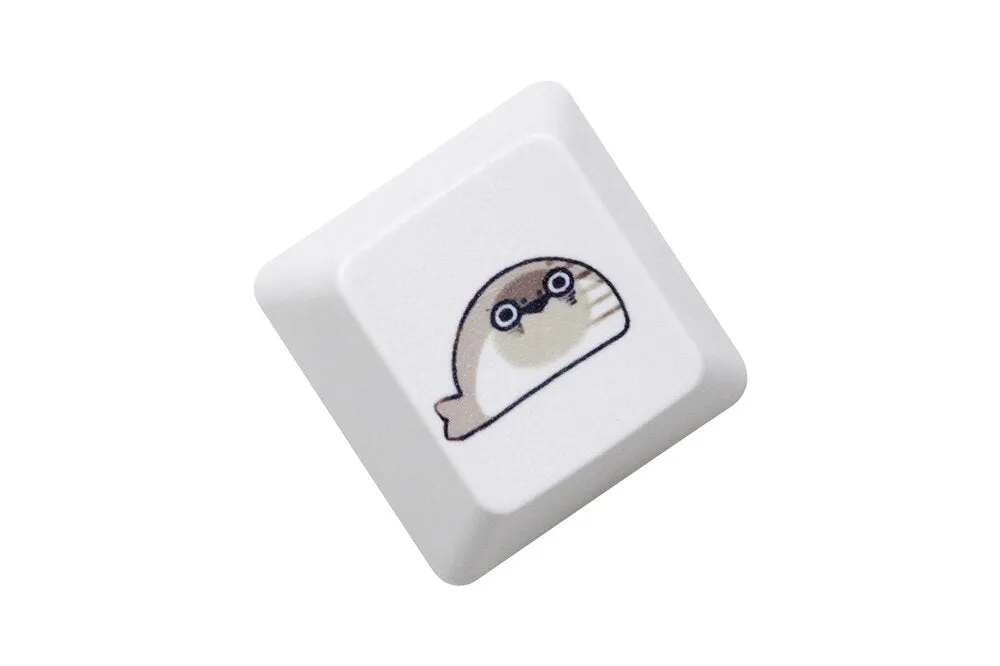 Cute Little Seal Keycap Meme Keycap Dye Subbed keycaps for mx stem Gaming Mechanical Keyboards Funny