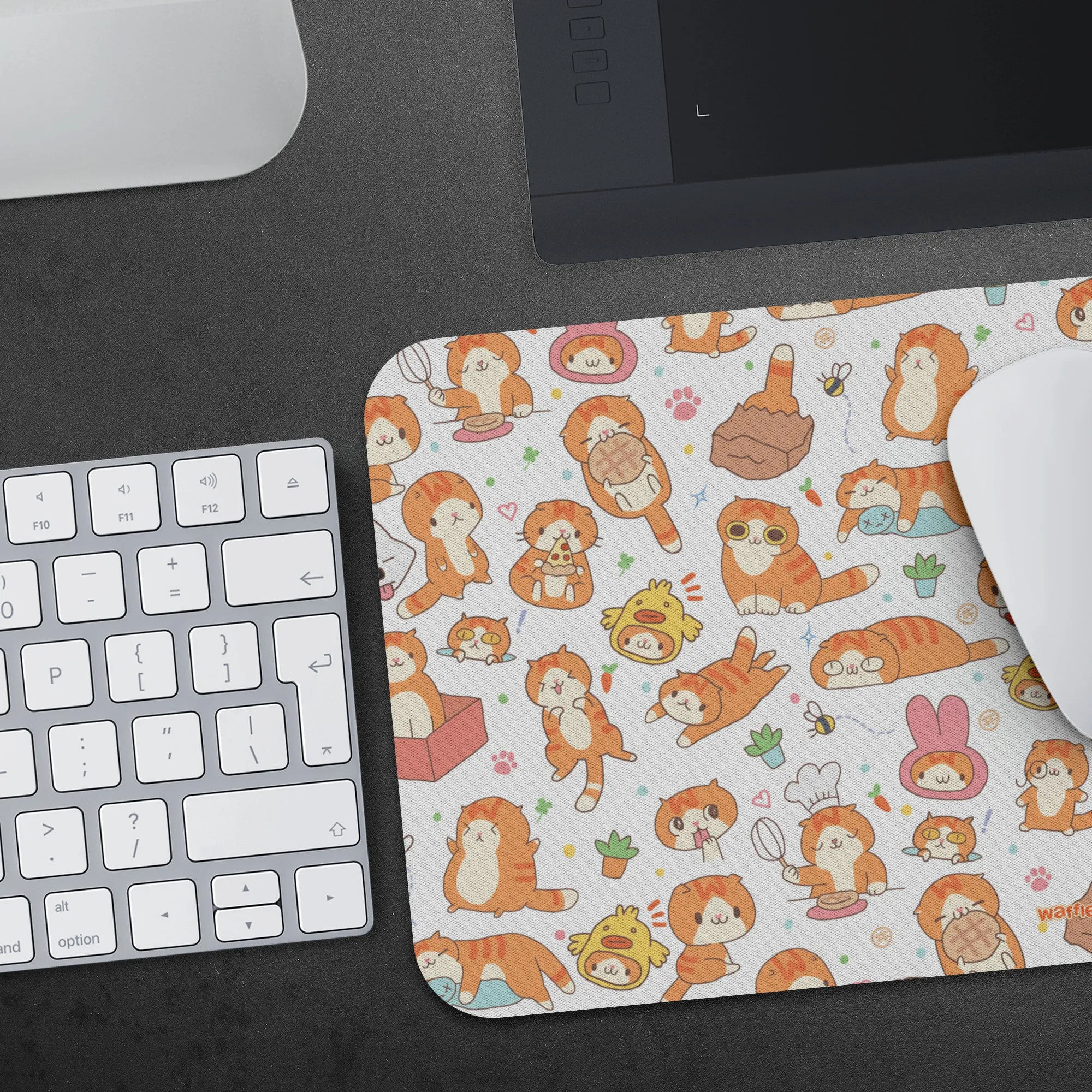 Cute Scottish Fold Cat Mouse Pad