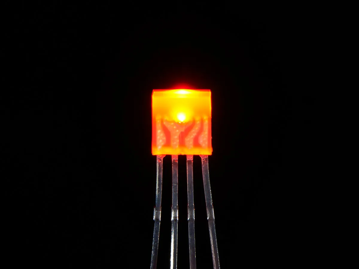 Diffused Rectangular 5mm RGB LEDs - Pack of 10