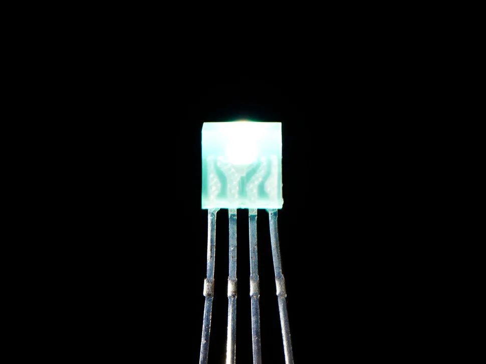 Diffused Rectangular 5mm RGB LEDs - Pack of 10