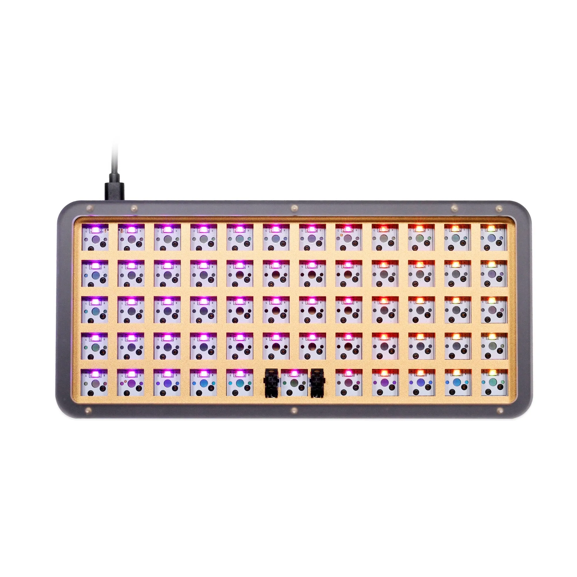 DNA59 50% Kit Custom Mechanical Keyboard Kit PCB CASE hot swappable switch with RGB switch led support lighting effects 1U