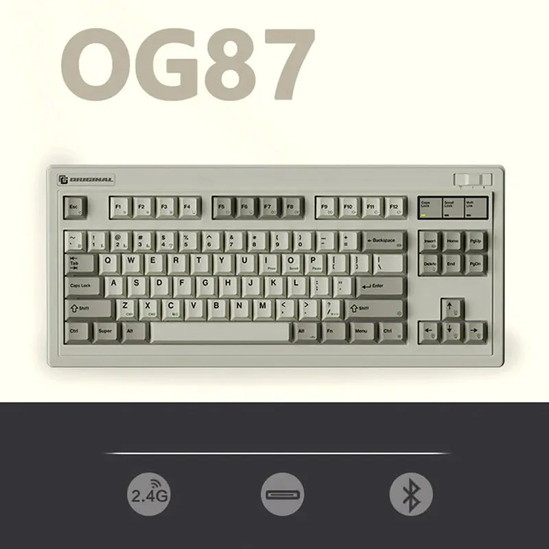 FL·ESPORTS OG87 Retro Wireless Mechanical Keyboard