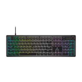 Gaming mechanical wired keyboard Corsair K55 Core RGB, black English layout