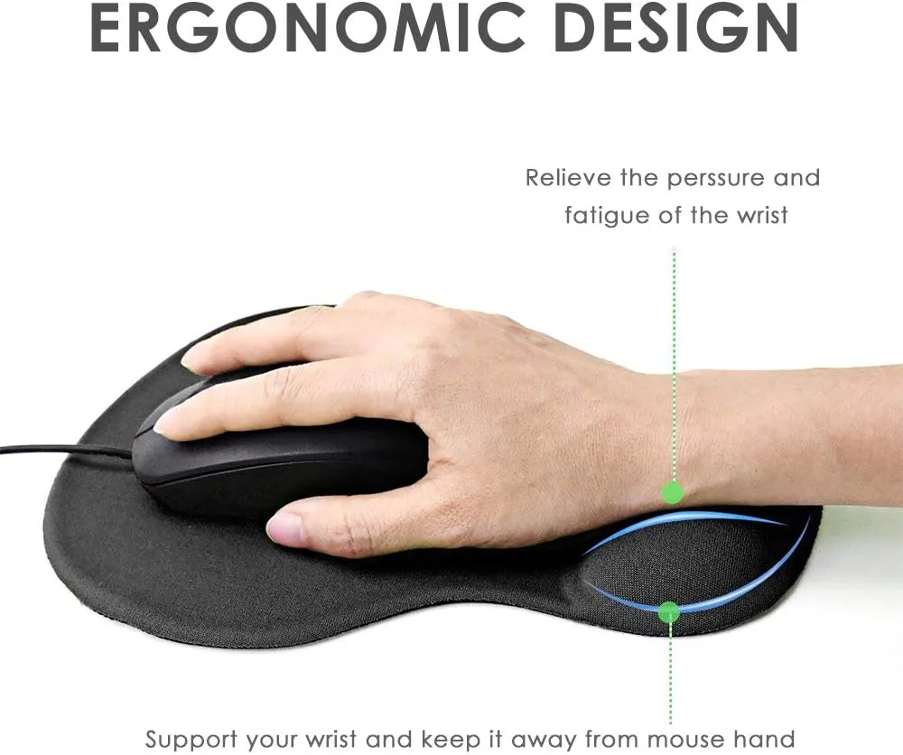 GIM Mouse Pad with Wrist Rest Support