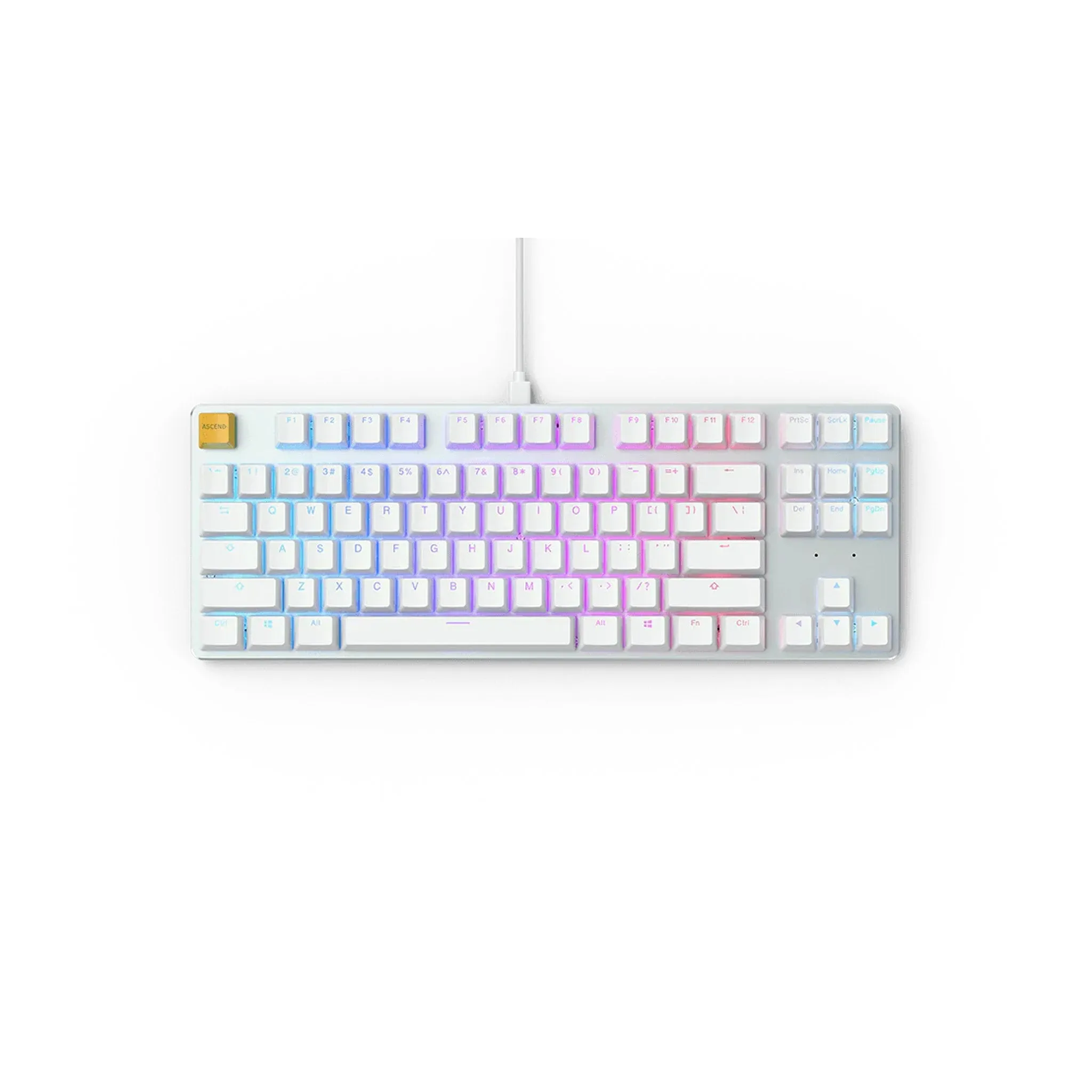 Glorious GLO-GMMK-TKL-BRN-W GMMK White Ice Edition TENKEYLESS Modular Mechanical Keyboard