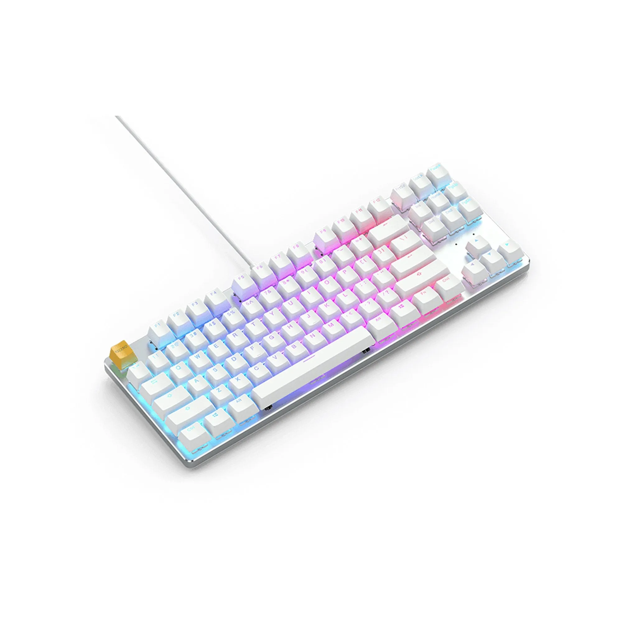 Glorious GLO-GMMK-TKL-BRN-W GMMK White Ice Edition TENKEYLESS Modular Mechanical Keyboard