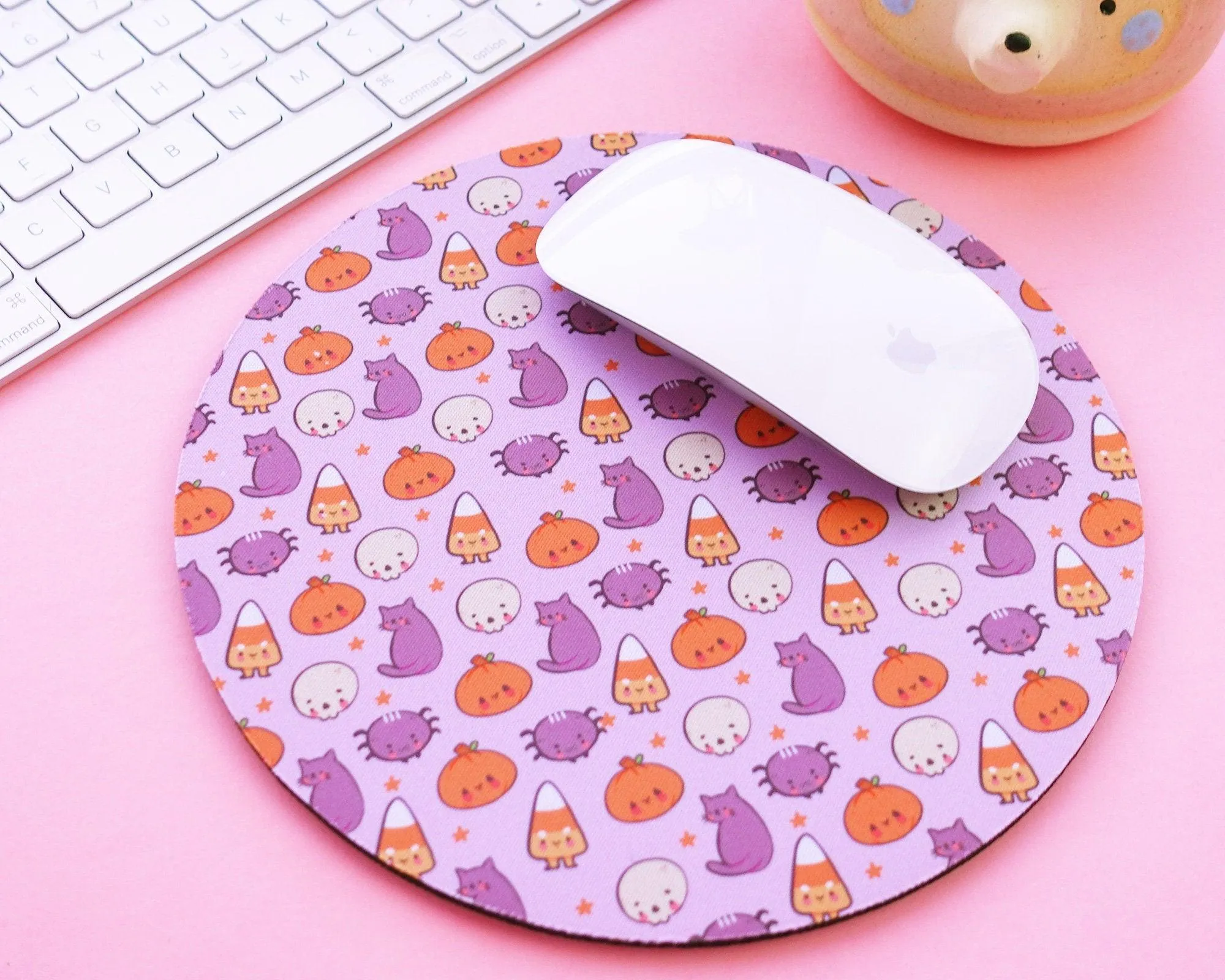 Halloween Mouse Pad | Spooky Cute Desk Mat | Pastel Gothic Office Decor
