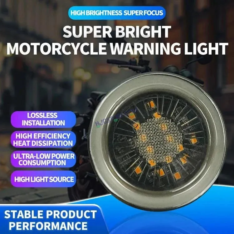 HJG Indicator Round Waterproof Flexible Blinker Bright LED Indicators Universal For All Bike Models Motorcycle Turn Signal Lights HJG Indicator with DRL 231118