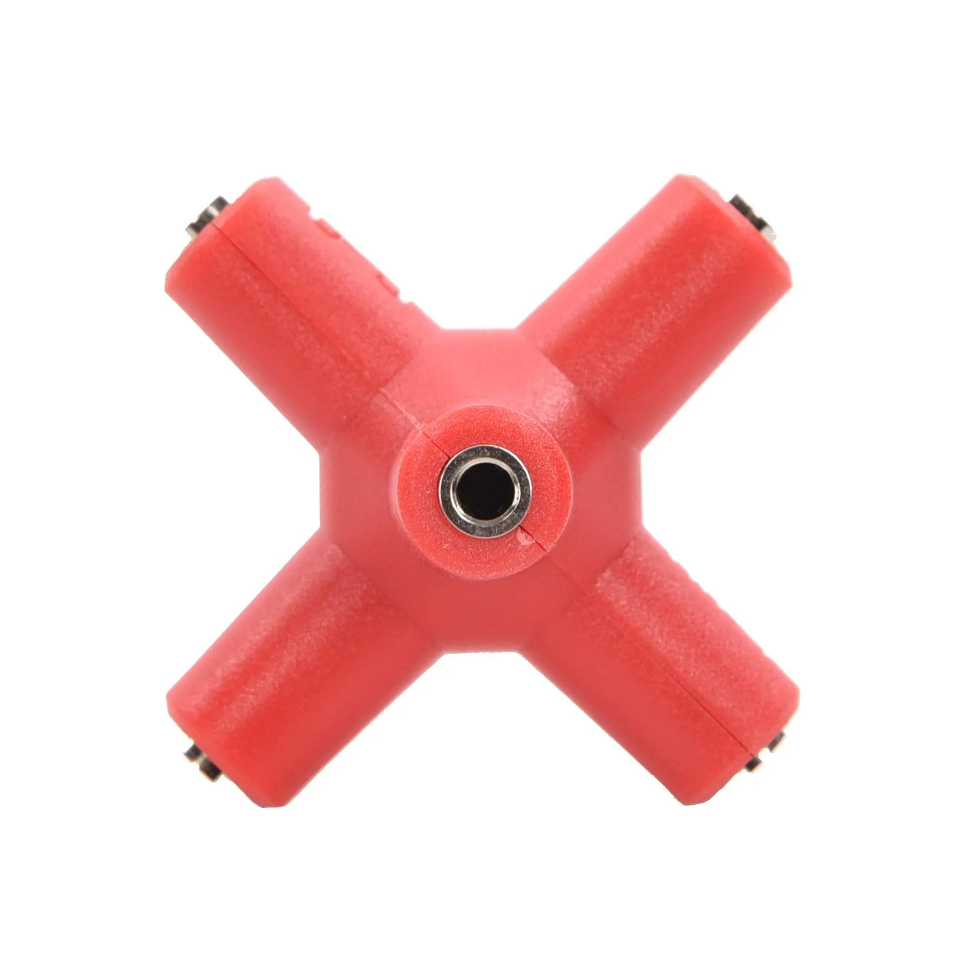 Hosa Knucklebones 1-5 Signal Splitter 3.5 mm Red