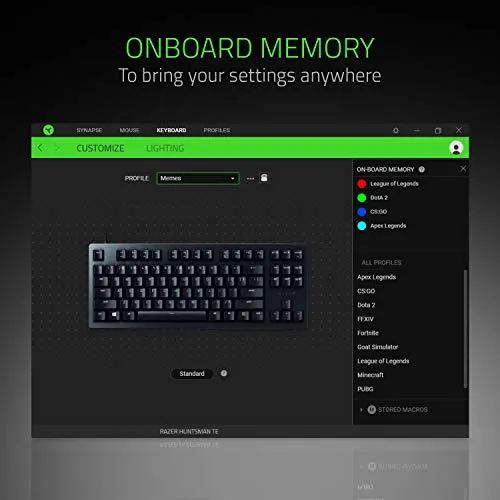 Huntsman [Tournament Edition] Gaming Keyboard, Chroma RGB Lighting | Classic Black