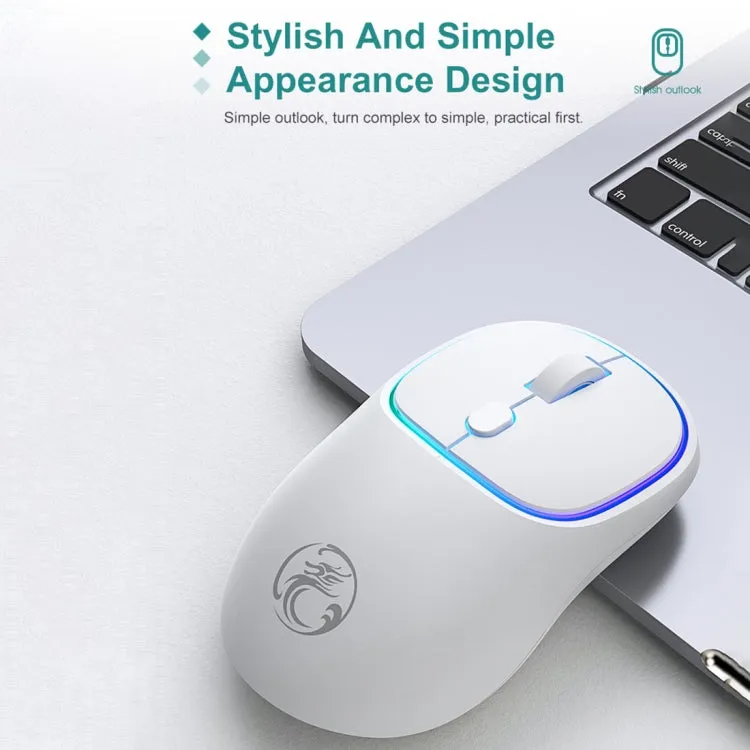 iMICE W-618 Rechargeable 4 Buttons 1600 DPI 2.4GHz Silent Wireless Mouse for Computer PC Laptop