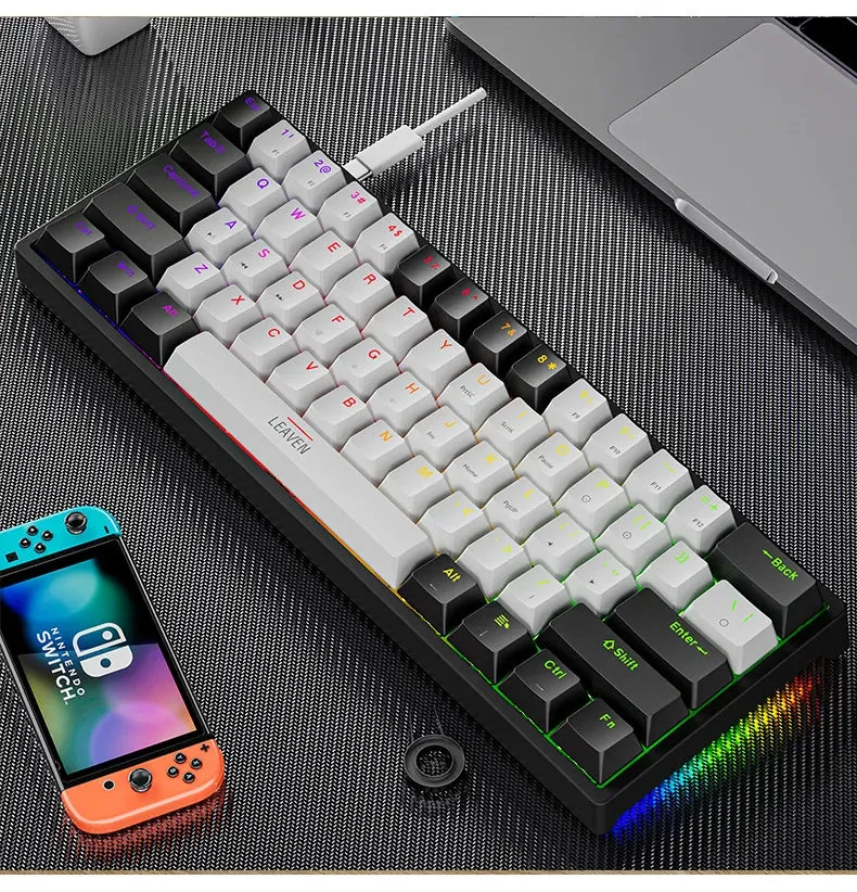 K620 Mini Gaming Mechanical Keyboard - 61 Keys RGB