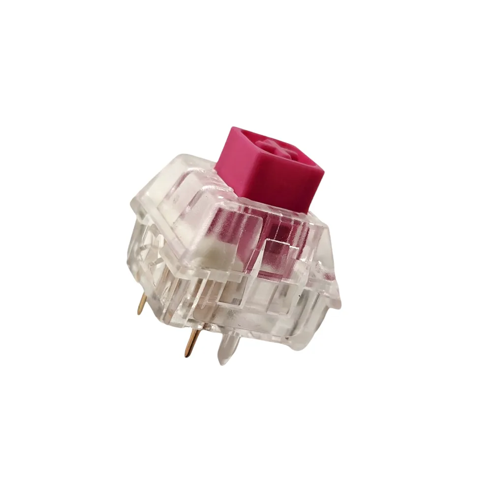 Kailh Box Pink Crystal Mechanical Keyboards Switches Clicky RGB 55g