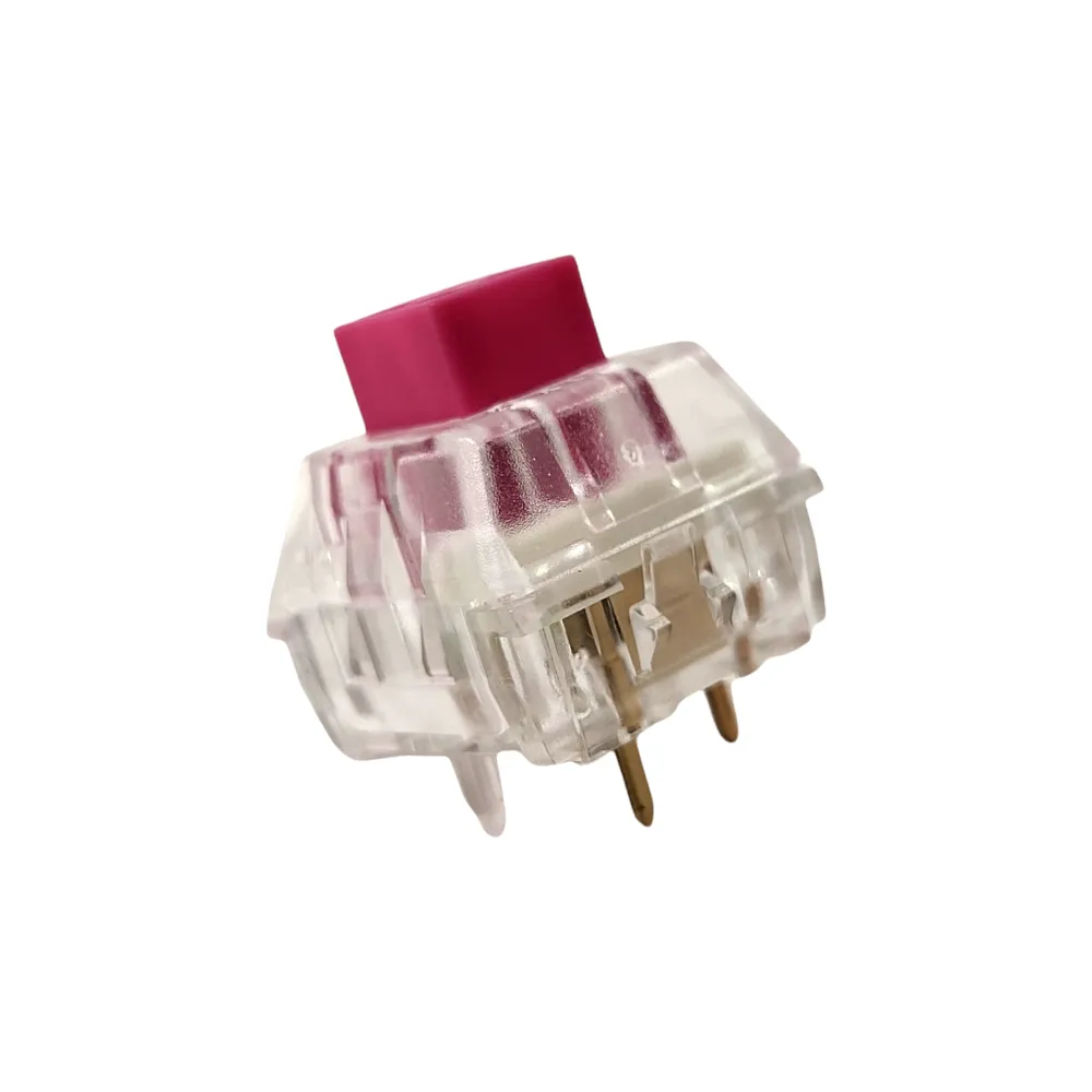 Kailh Box Pink Crystal Mechanical Keyboards Switches Clicky RGB 55g