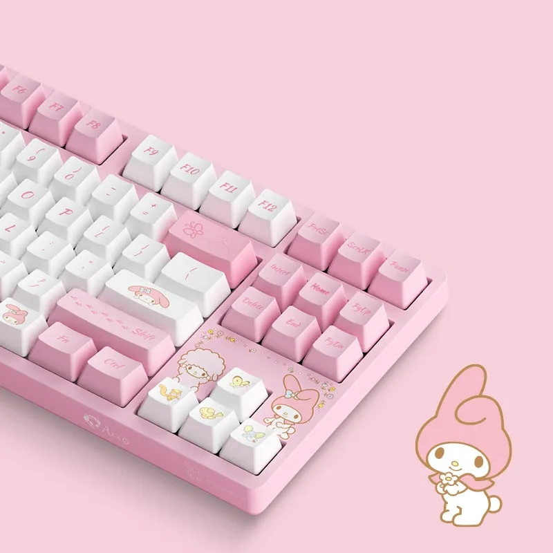 Kawaii Pink Aesthetic My Melody Mechanical Keyboard